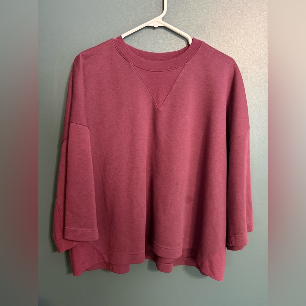 The North Face Women's Short Sleeve Top in Burgundy